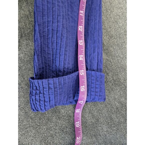 Yacco Maricard Pintucked Asymmetric Hem Boxy Cotton Button Down Blouse Sz 2 M/L - Picture 11 of 14